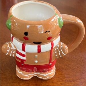 Wondershop Gingerbread Mug with Red and Green Accents